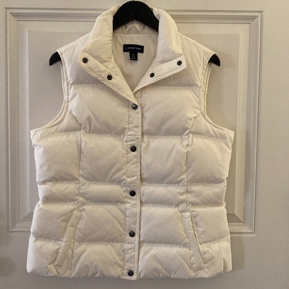Lands' End Women's Quilted Down Vest/Lightweight/White/Size M/NEW/NEVER WORN! - Picture 1 of 4